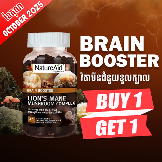 ចាហួយវិតាមីនផ្សិតចម្រុះ (Lion's Mane Mushroom Complex)